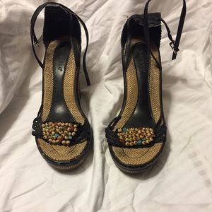 Women’s - beaded Sandals.  with 3 “heel